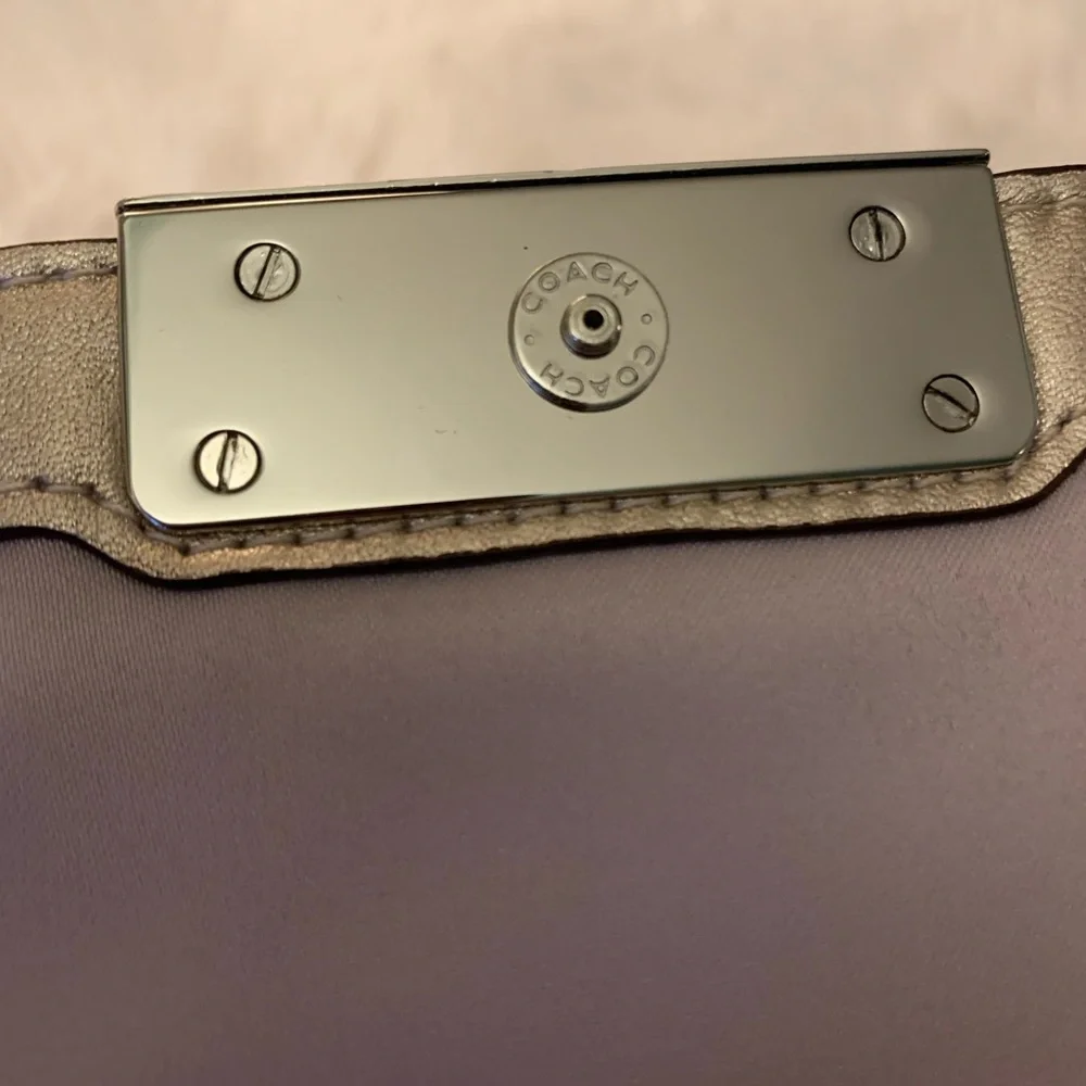 Coach Metallic Beige Leather Shoulder Bag - Picture 9 of 16